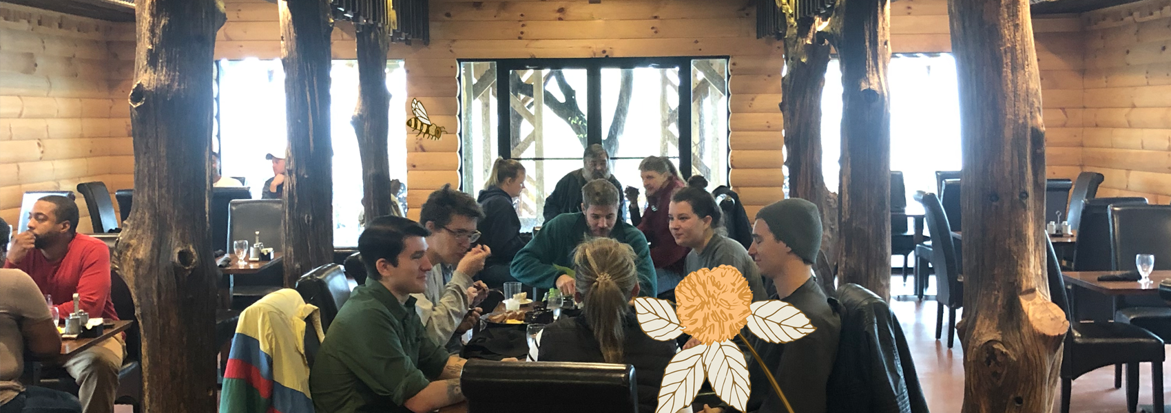 People eating at Bearr Appeit Restaurant